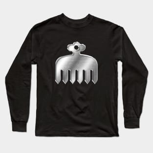 Imagawa Clan Kamon Silver Chrome Long Sleeve T-Shirt